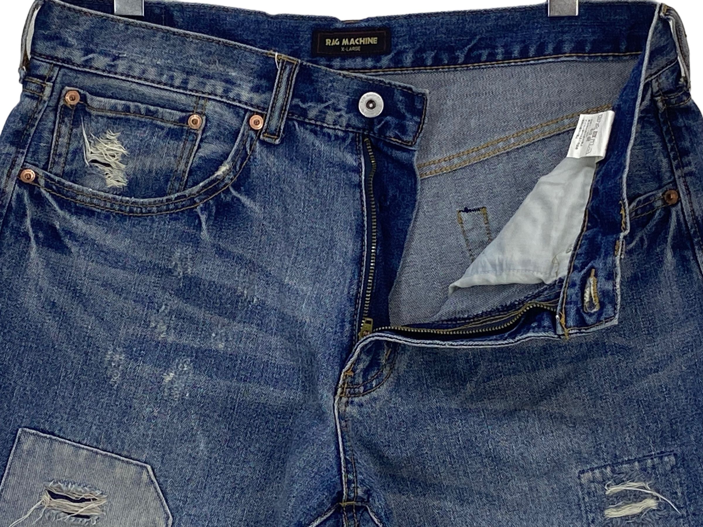 Japanese Brand Rag Machine Baggy Jeans Hip Hop Jeans Size US 34 / EU 50 - 7 Thumbnail