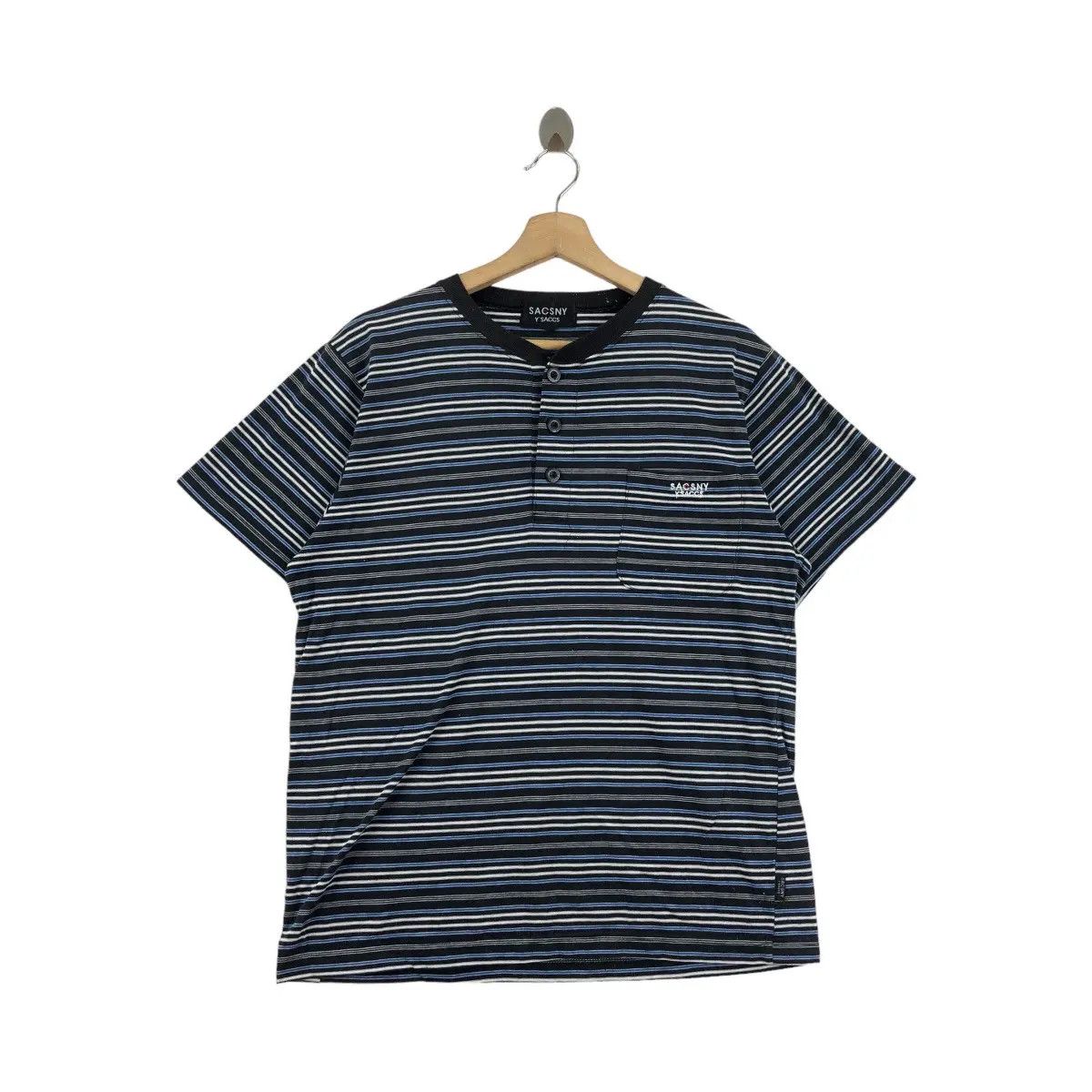 Vtg YOHJI YAMAMOTO Y’SACCS Collection Henley Tee Shirt