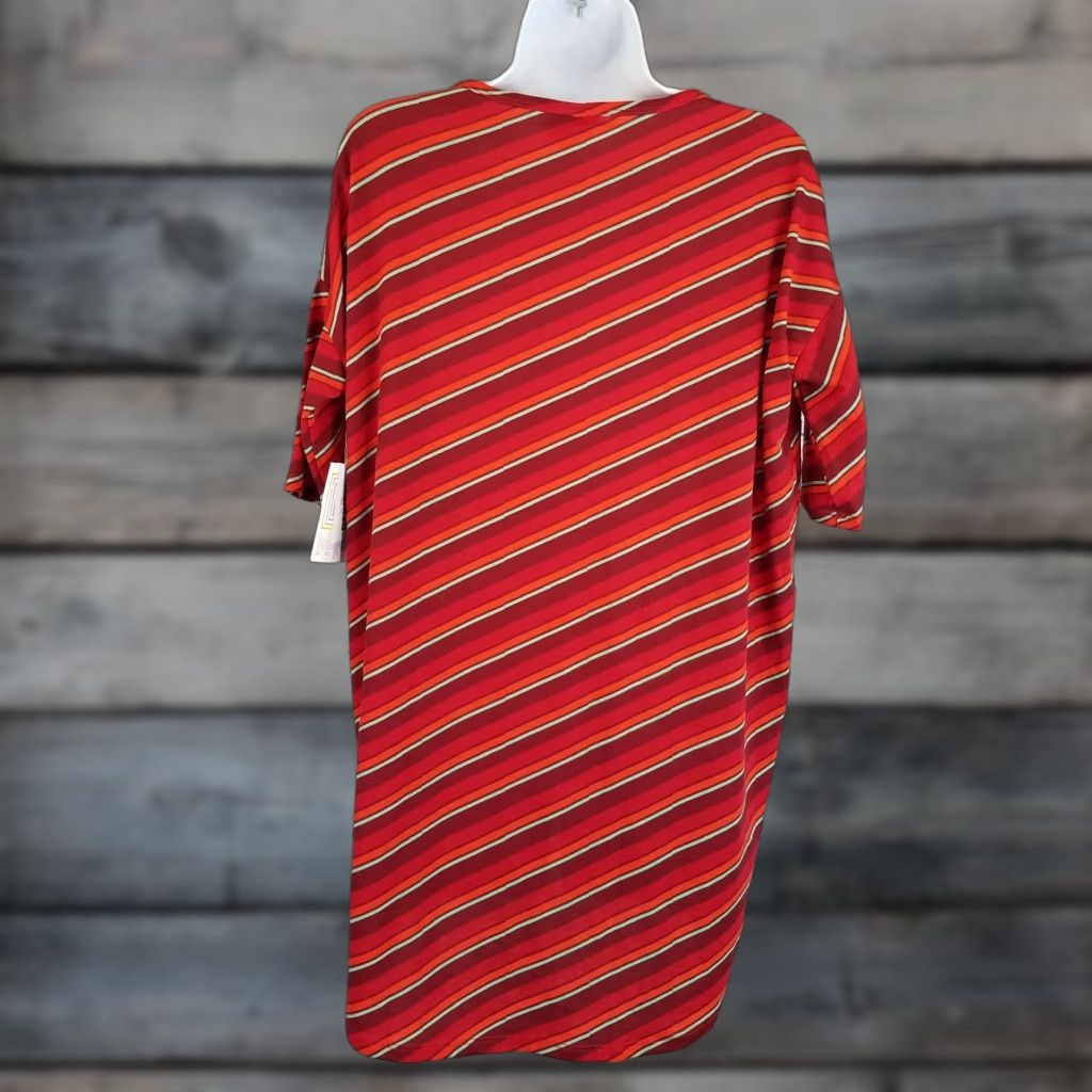 Vintage LuLaRoe Irma Top XS Red Striped Womens Blouse Short Sleeve Shirt Vintage? No Size XS / US 0-2 / IT 36-38 - 1 Thumbnail