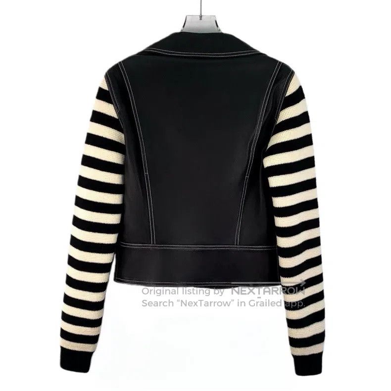 Loewe Loewe Multicolor Striped Lamb Leather Jacket Size XS / US 0-2 / IT 36-38 - 2 Thumbnail