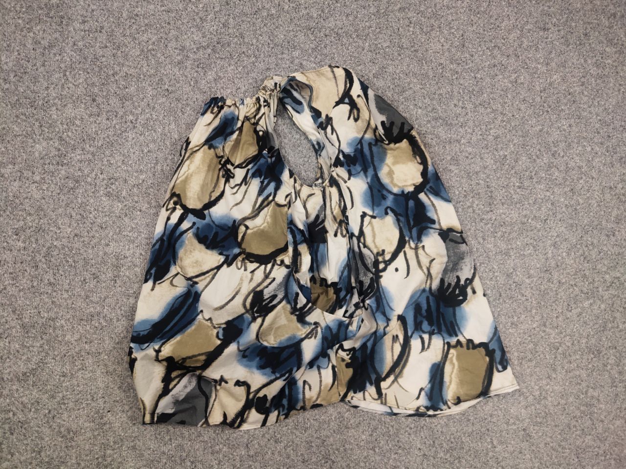 Designer Hache Italy Design Paint Cotton Oversized Blouse with straps Size M / US 6-8 / IT 42-44 - 10 Thumbnail