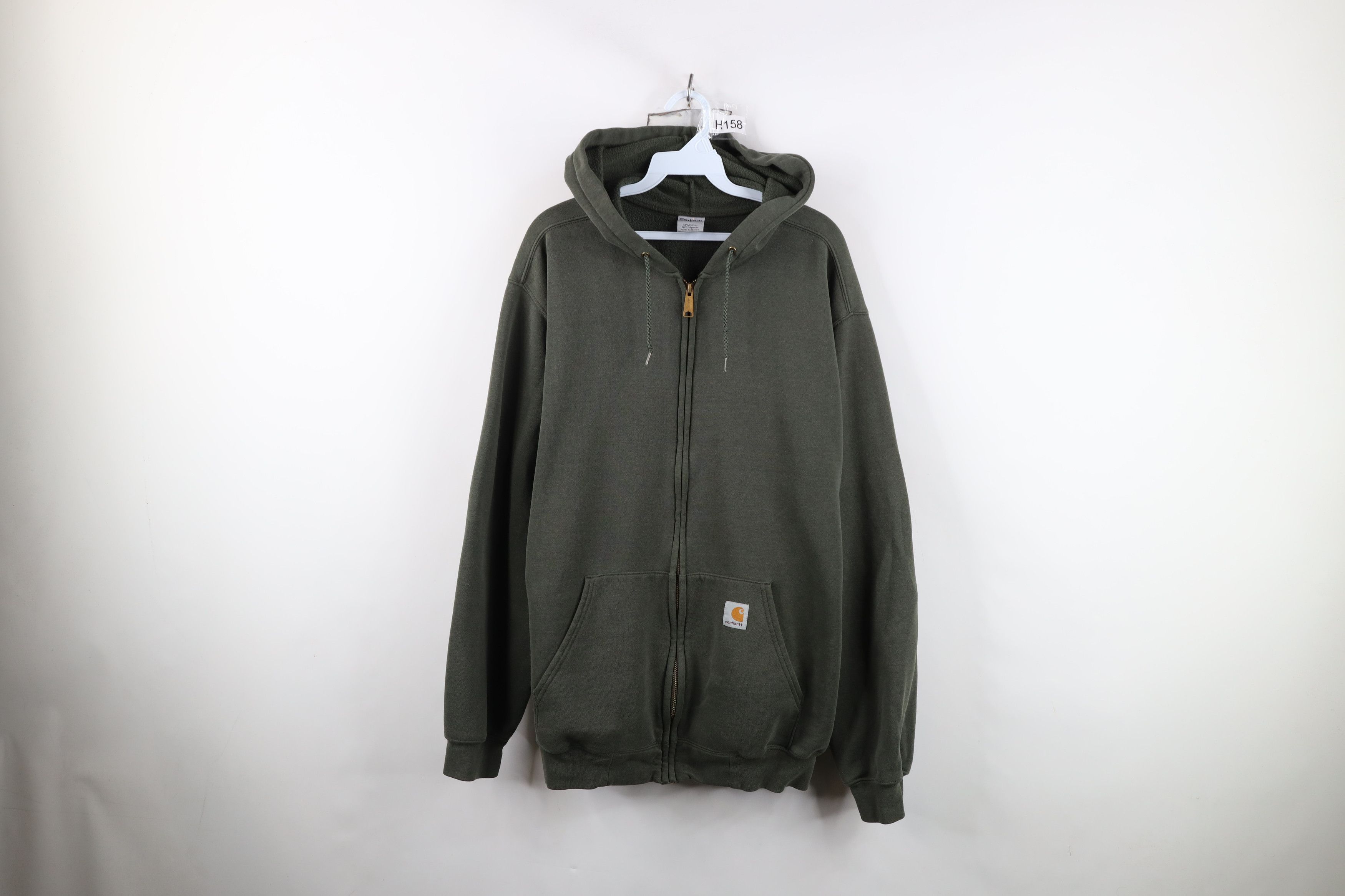 Carhartt Vintage Carhartt Spell Full Zip Hoodie Sweatshirt Green Size US L / EU 52-54 / 3 - 1 Thumbnail