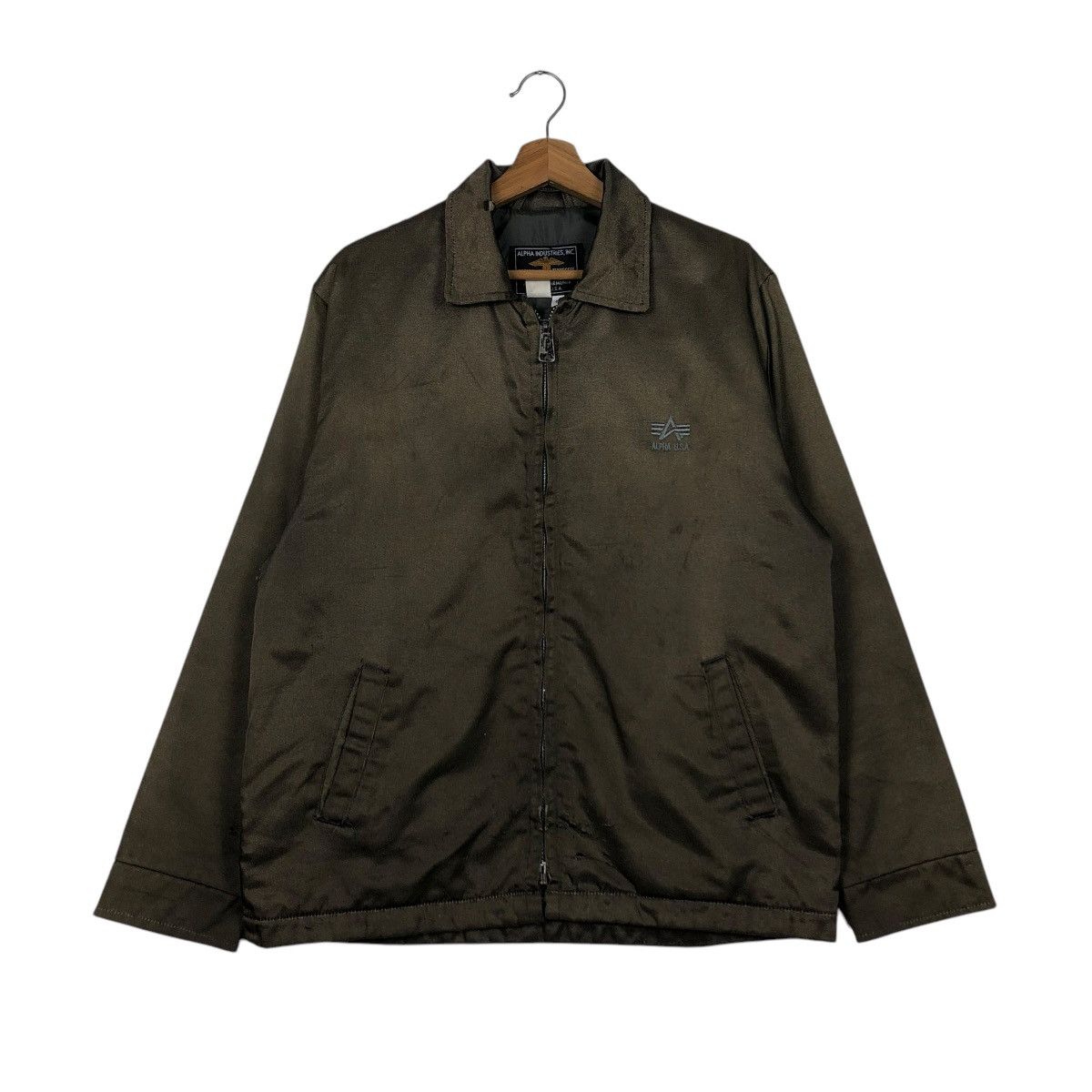 Alpha Industries 🔥VINTAGE ZIPPER JACKET BOMBER ALPHA INDUSTRIES MADE IN USA Size US M / EU 48-50 / 2 - 3 Thumbnail