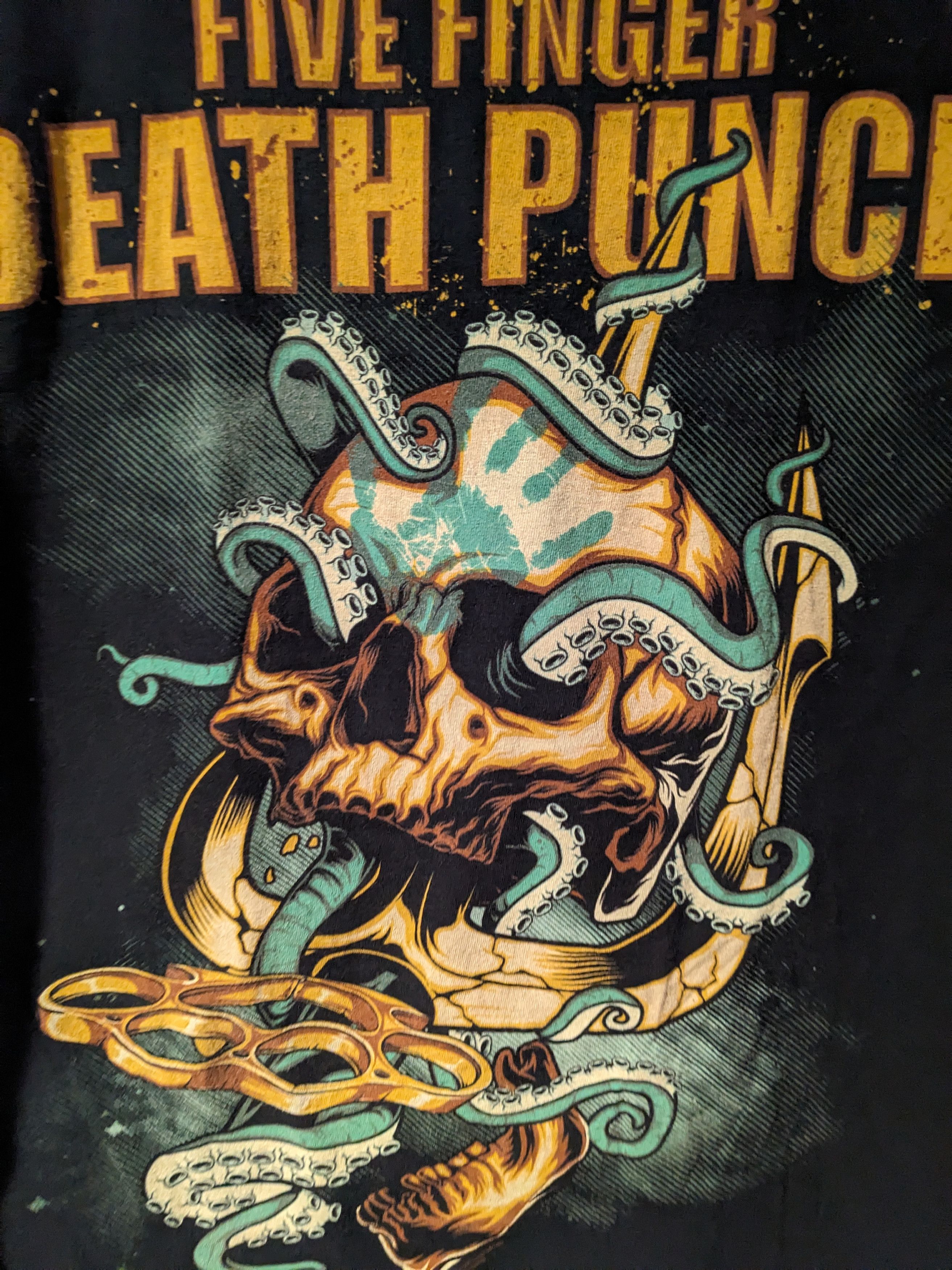 Band Tees × Vintage Vintage 2013 Five Finger Death Punch Snake Skull T-Shirt Size US L / EU 52-54 / 3 - 2 Thumbnail