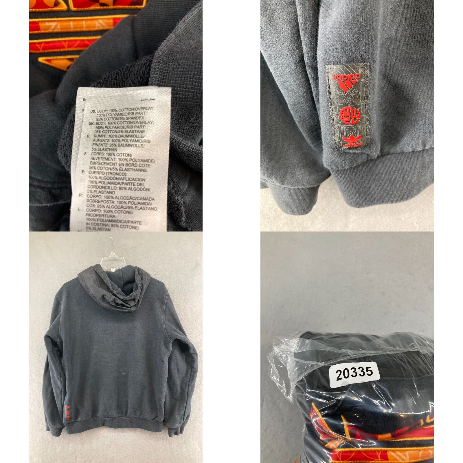Adidas Adidas Men's Hoodie Medium Black Embroidered Athletic Pullover Size US M / EU 48-50 / 2 - 8 Thumbnail