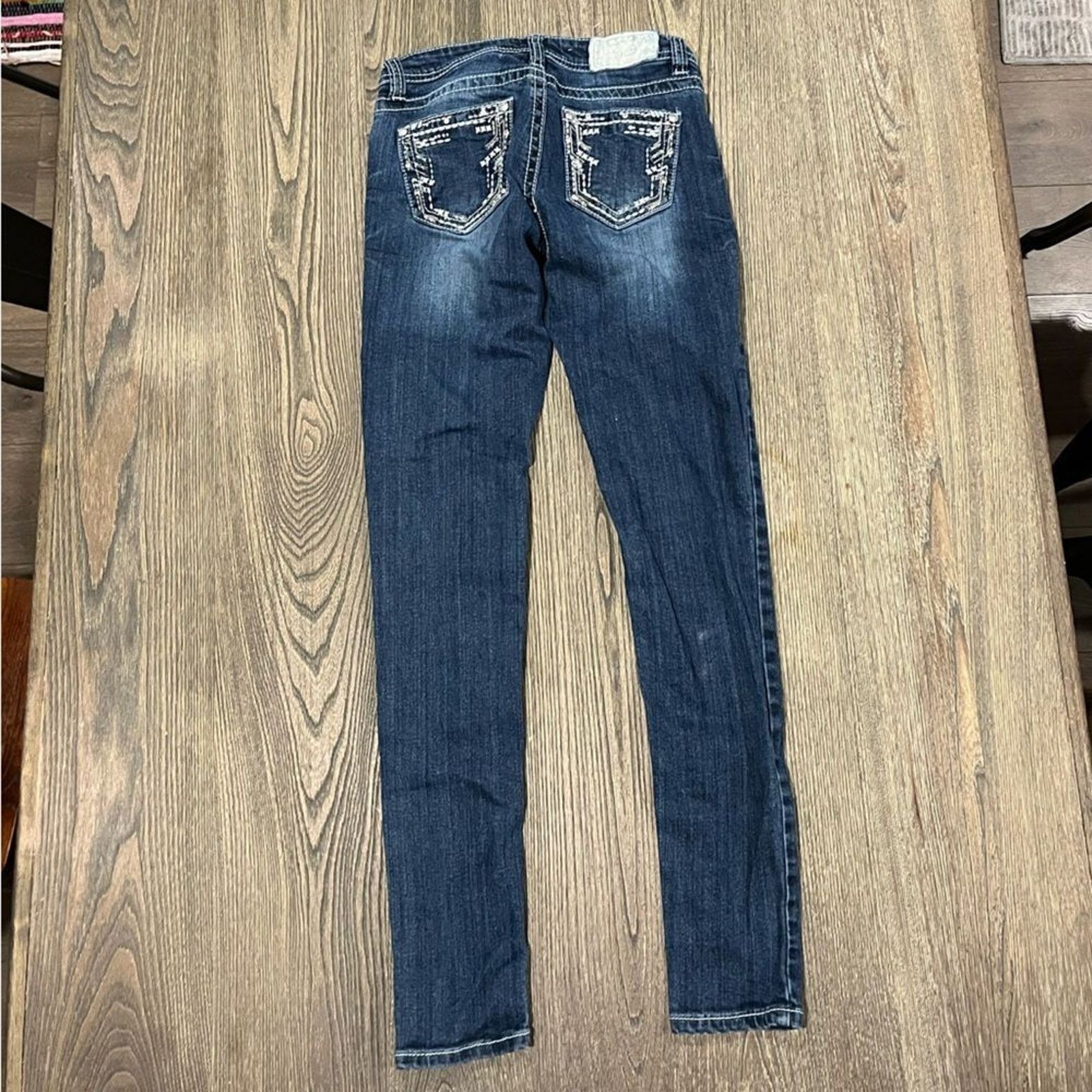 Other Shyanne Shy Skinny Jeans Whisker Embroidered Detail Denim Size 26" / US 2 / IT 38 - 3 Thumbnail
