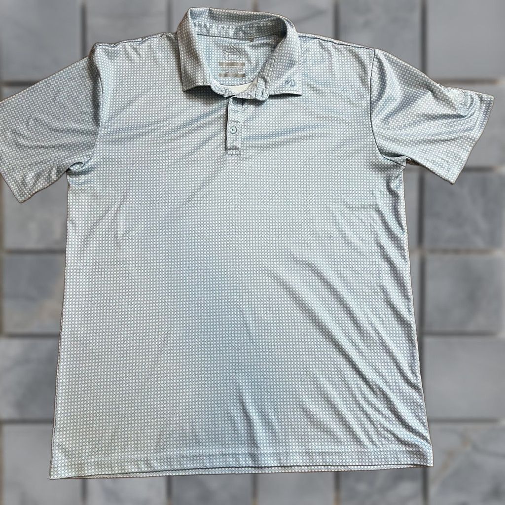 Vintage Swannies Polo Shirt Mens XL Golf Performance All Over Print Blue Geometric Womens? Mens Size US XL / EU 56 / 4 - 1 Thumbnail