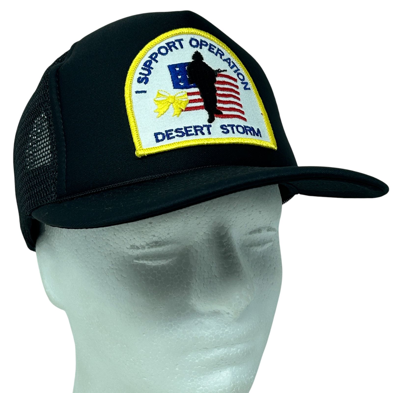 Vintage Vintage Operation Desert Storm Trucker Hat Cap Black Size ONE SIZE - 10 Thumbnail
