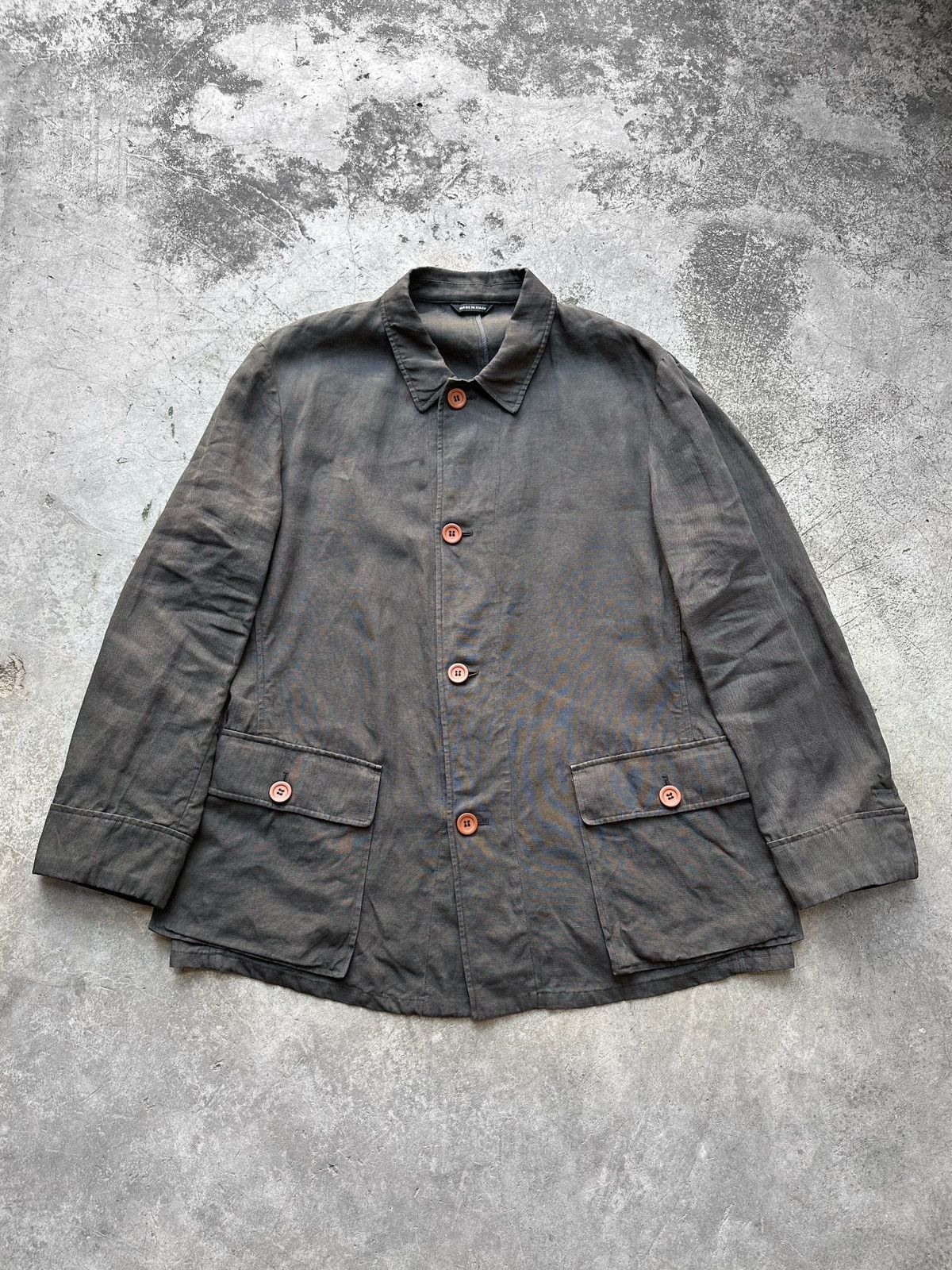 Giorgio Armani 90s Giorgio Armani Linen Work Jacket Size US L / EU 52-54 / 3 - 2 Thumbnail