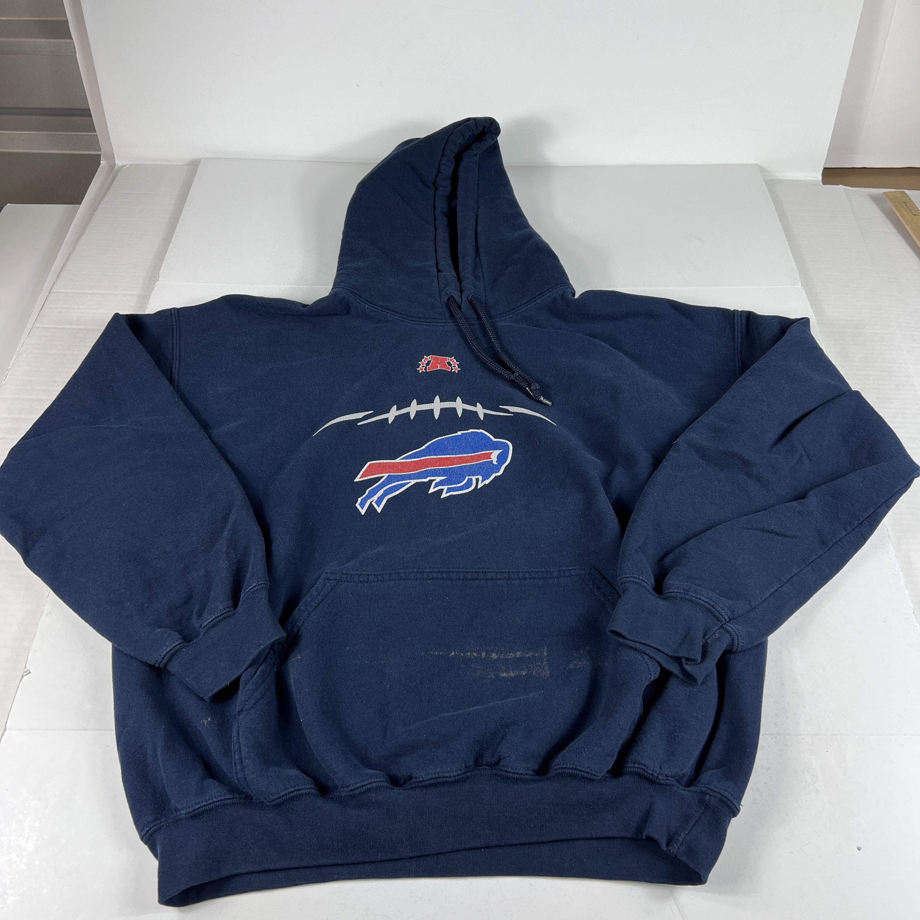 NFL × Vintage Y2K NFL Buffalo Bills Football Sweatshirt Faded Logo Hoodie Size US M / EU 48-50 / 2 - 1 Thumbnail