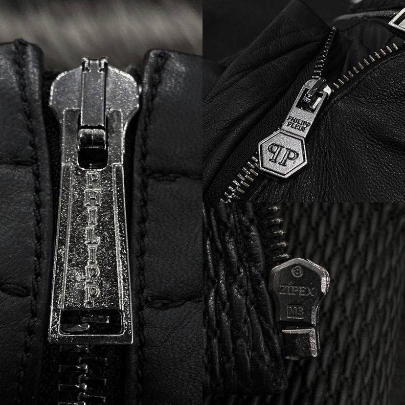 Philipp Plein Philipp Plein Leather Leather & Fur Glamour Jacket Size M / US 6-8 / IT 42-44 - 5 Thumbnail