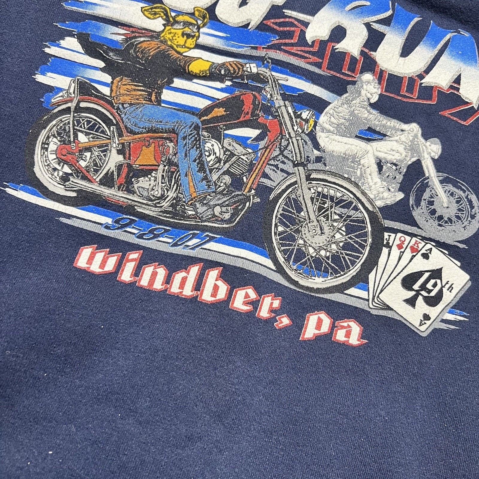 Jerzees 2007 Dog Run Motorcycle Rally Full Zip Hoodie Large Size US L / EU 52-54 / 3 - 6 Thumbnail