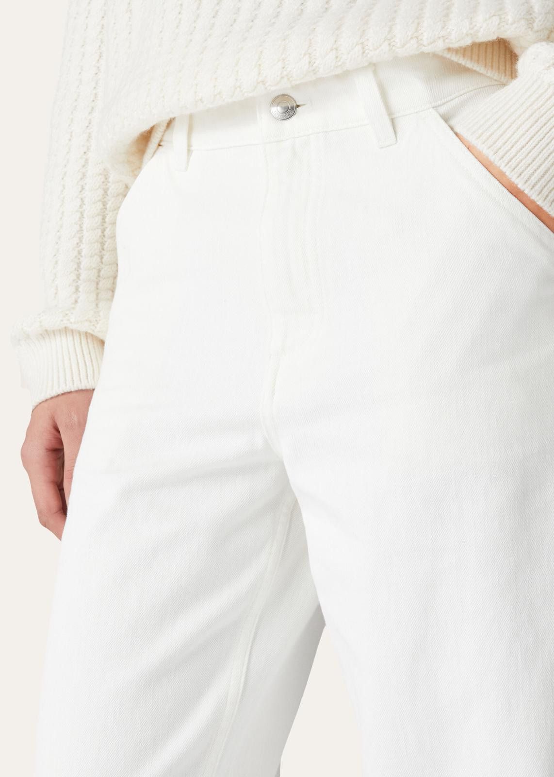 Loro Piana o1srvl11e0125 Releigh Denim Pant in White Size 27" / US 4 / IT 40 - 3 Thumbnail