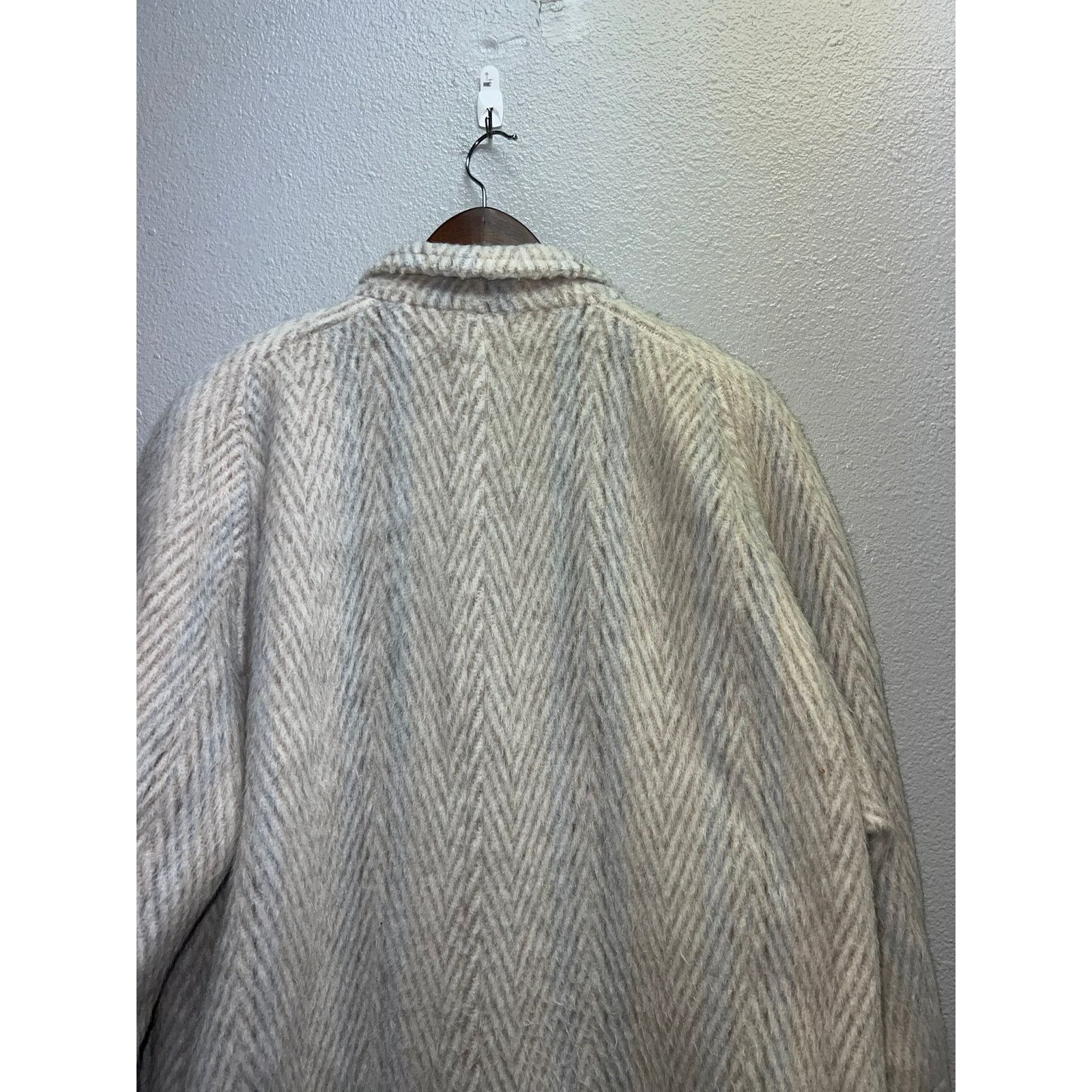 Vintage Womens Luxus Qualitat Mohair Wool Coat Overcoat Herringbone Size XL / US 12-14 / IT 48-50 - 10 Thumbnail