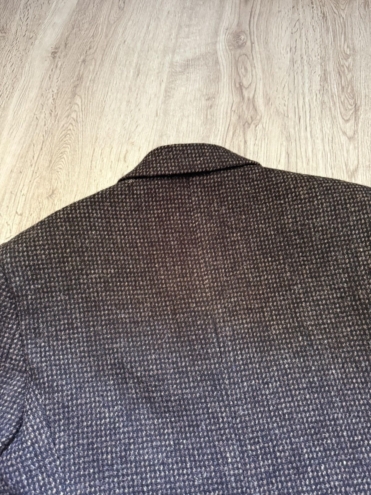 Harris Tweed ASOS Harris Tweed Wool Double Breasted Blazer Jacket Brown Size 40S - 15 Thumbnail