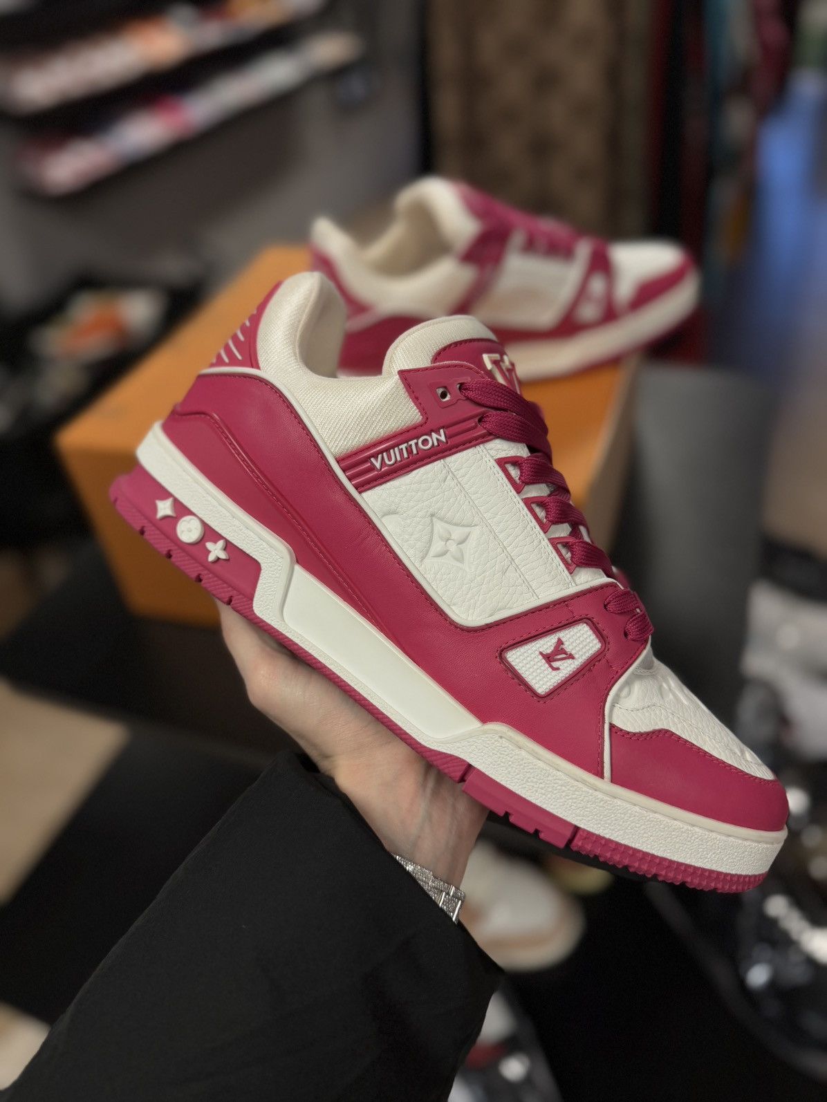 Louis Vuitton Louis Vuitton Low Top Pink Trainers Size 9LV/10US (NEW) Size US 10 / EU 43 - 15 Thumbnail