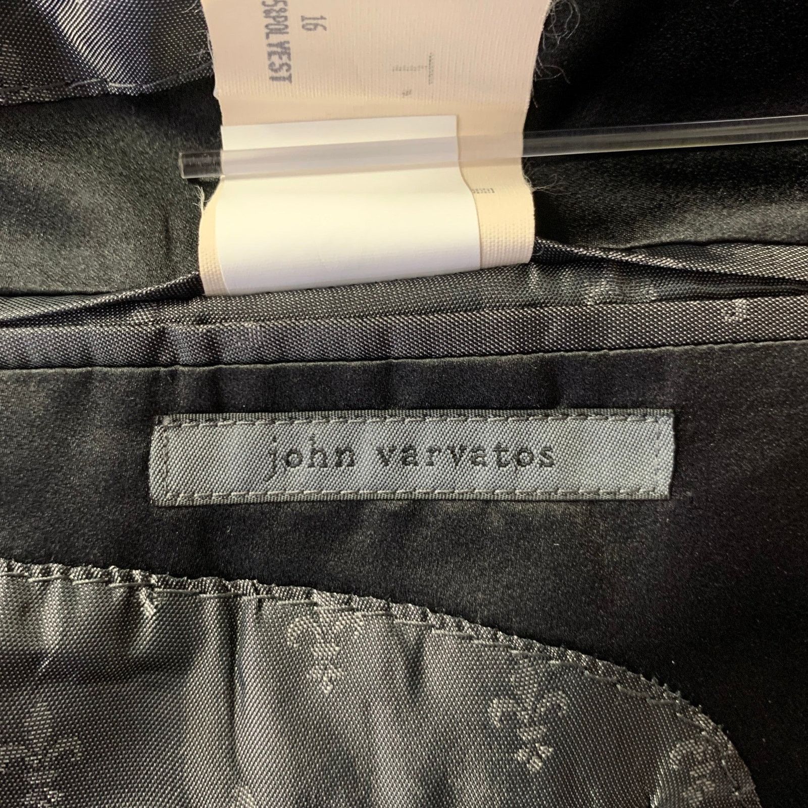John Varvatos JOHN VARVATOS Size 40 Grey Black Wool Tuxedo Sport Coat Size US M / EU 48-50 / 2 - 4 Thumbnail