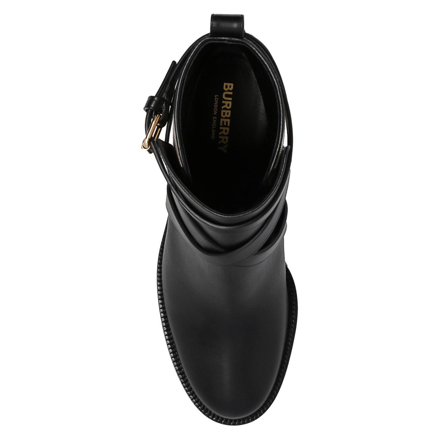 BURBERRY New Pryle Black Leather 80mm Heel Boots New & Authe