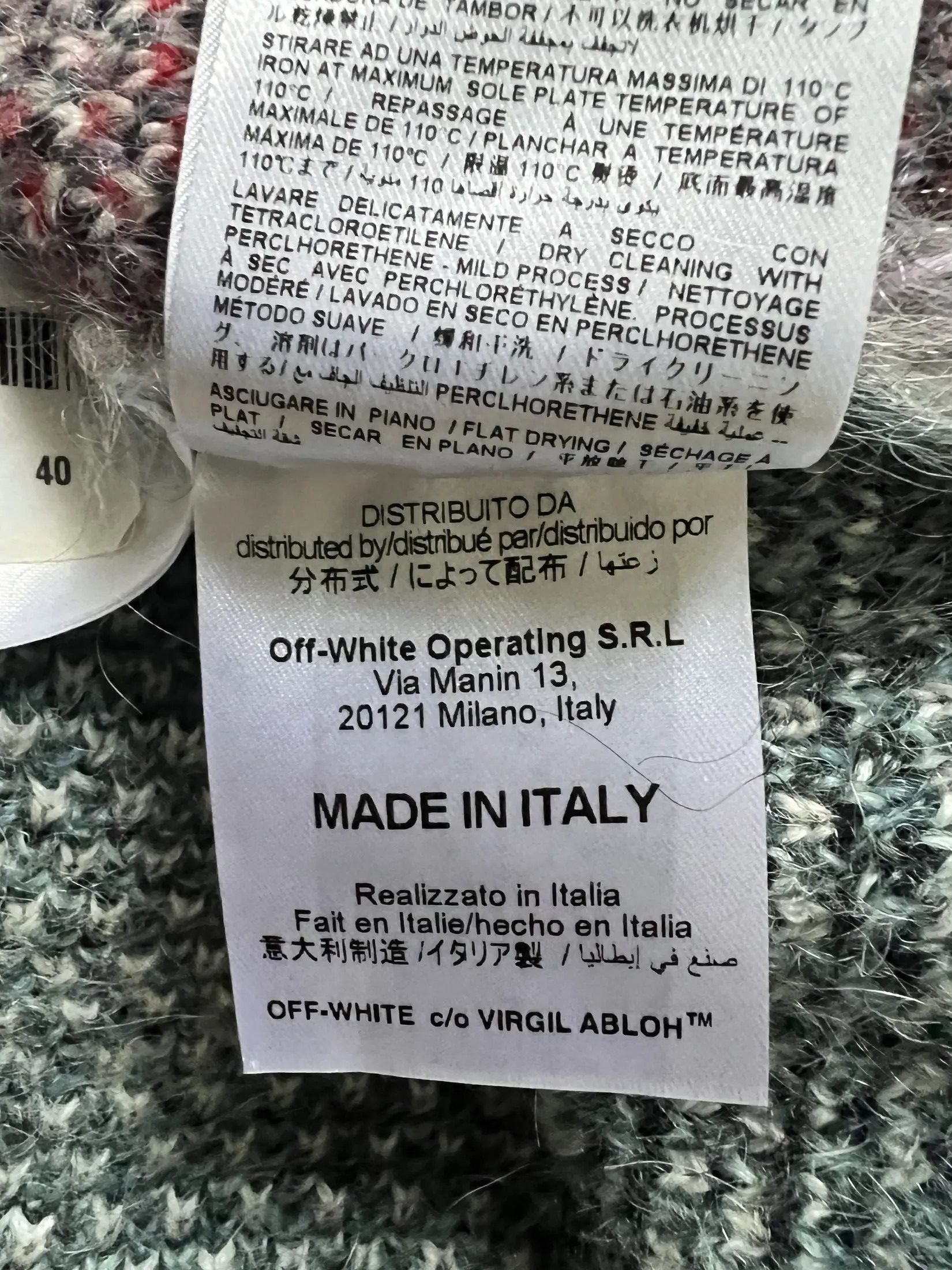 Off-White Off-white Fringe Knit Watercolor Mohair Size S / US 4 / IT 40 - 23 Thumbnail