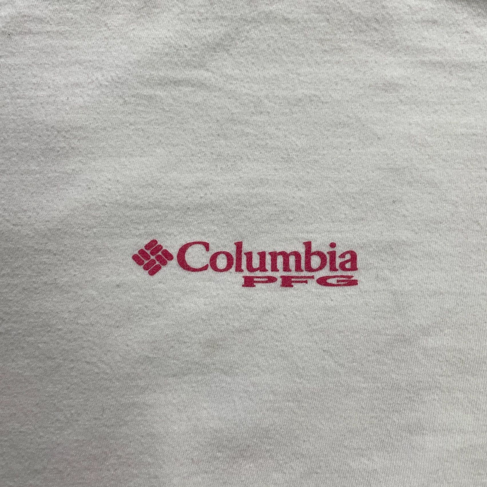 Logo 7 Columbia Shirt Mens Large White Short Sleeve Cotton Logo Outdoor Hiking Adult Regular T-Shirt White 90s Outdoor Mens Size US L / EU 52-54 / 3 - 3 Thumbnail