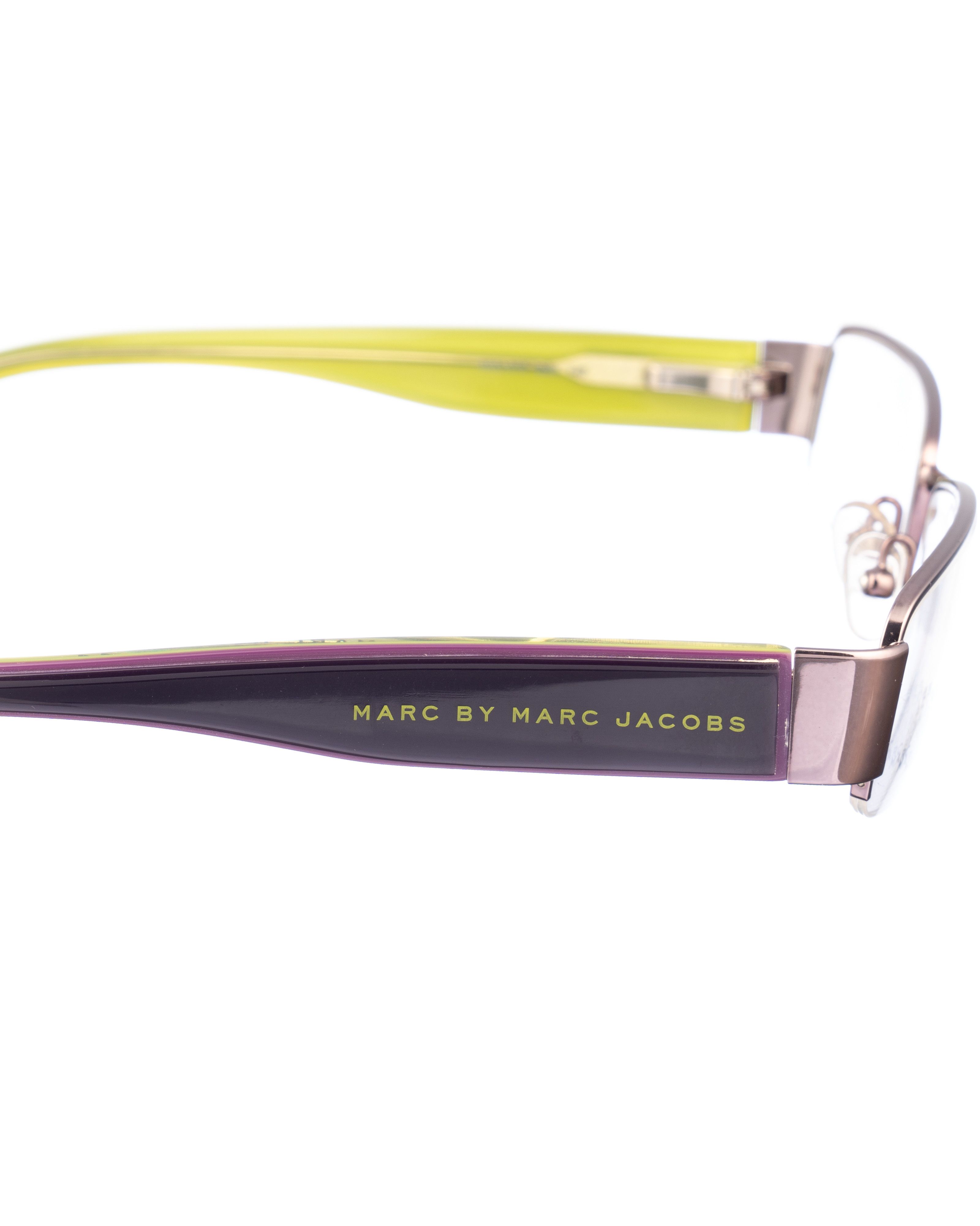 Marc by Marc Jacobs Marc by Marc Jacobs 00s Half-Rim Brown & Green Glasses Size ONE SIZE - 3 Thumbnail