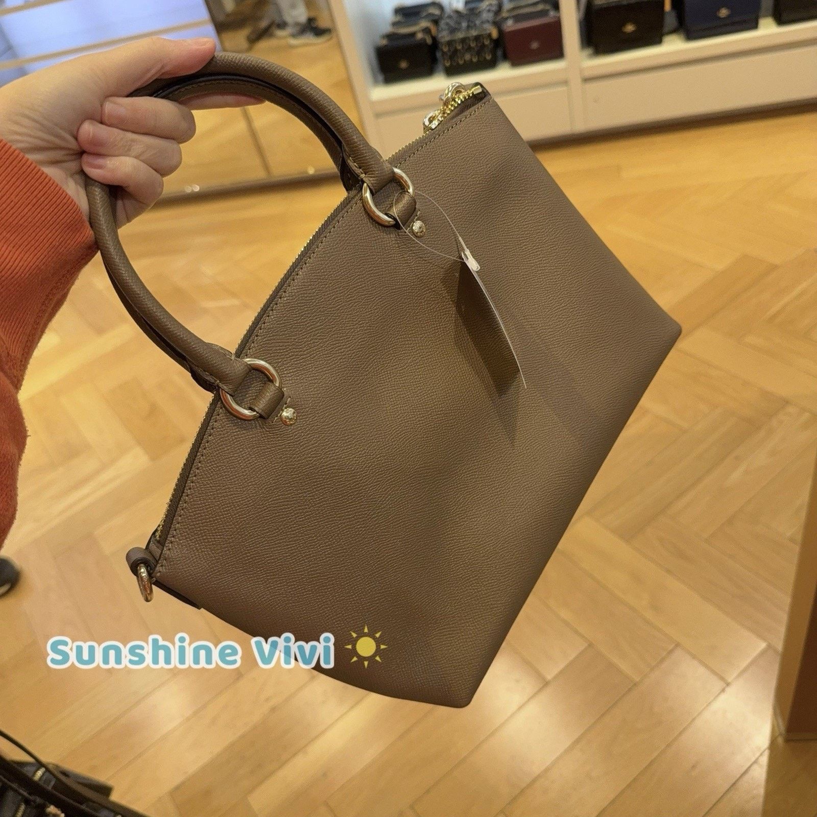 Coach NWT Coach Sadie Satchel Bag leather CCM70 Dark Stone Size ONE SIZE - 4 Thumbnail