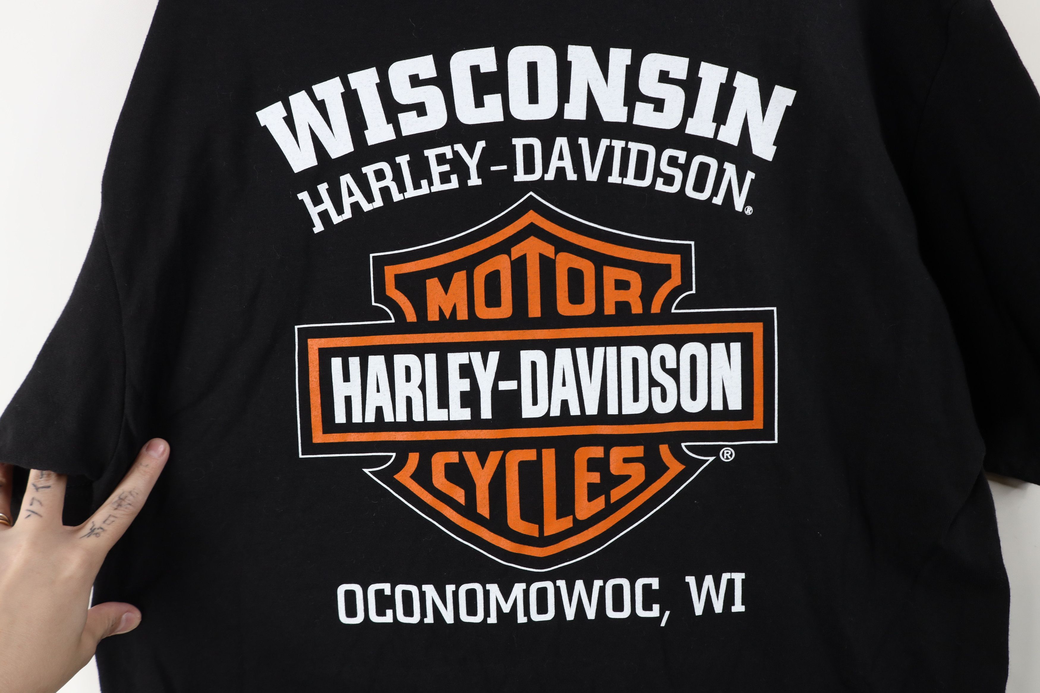 Harley Davidson × Vintage Y2K Harley Davidson Spell Out Big Logo Short Sleeve T-Shirt Size US L / EU 52-54 / 3 - 13 Thumbnail