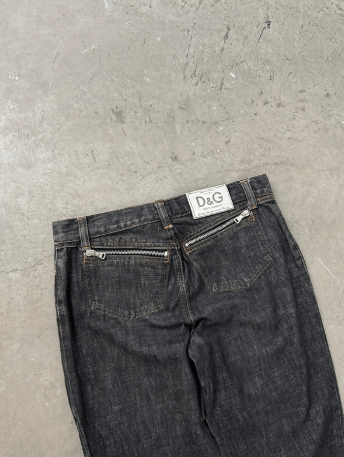 Dolce & Gabbana × Jean Dolce Gabbana Jeans Denim Pants Straight Zip Zipper EX0107 Size 27" / US 4 / IT 40 - 3 Thumbnail