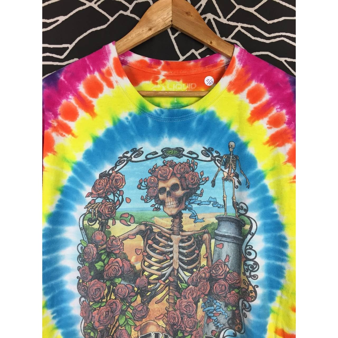 Band Tees × Grateful Dead × Liquid Blue Liquid Blue Grateful Dead Rainbow Bertha Tie Dye Band Tee Size US L / EU 52-54 / 3 - 3 Thumbnail