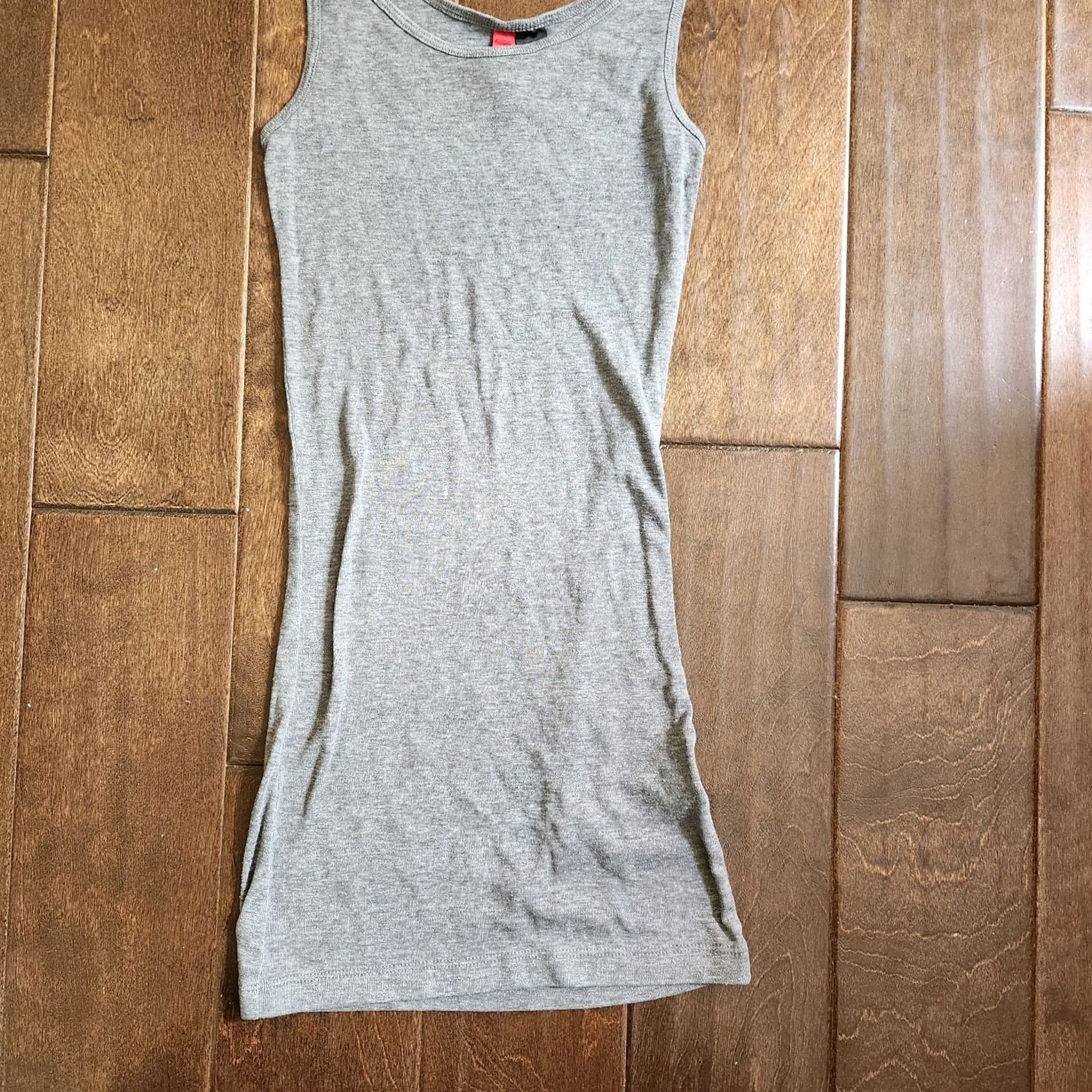 H&M Divided Women's Tank Shirt - Gray - Size 4 - Cotton - Sleeveless - Round Neck - Pullover - Casual - Regular Fit - Lightweight - Machine Washable Size S / US 4 / IT 40 - 2 Thumbnail