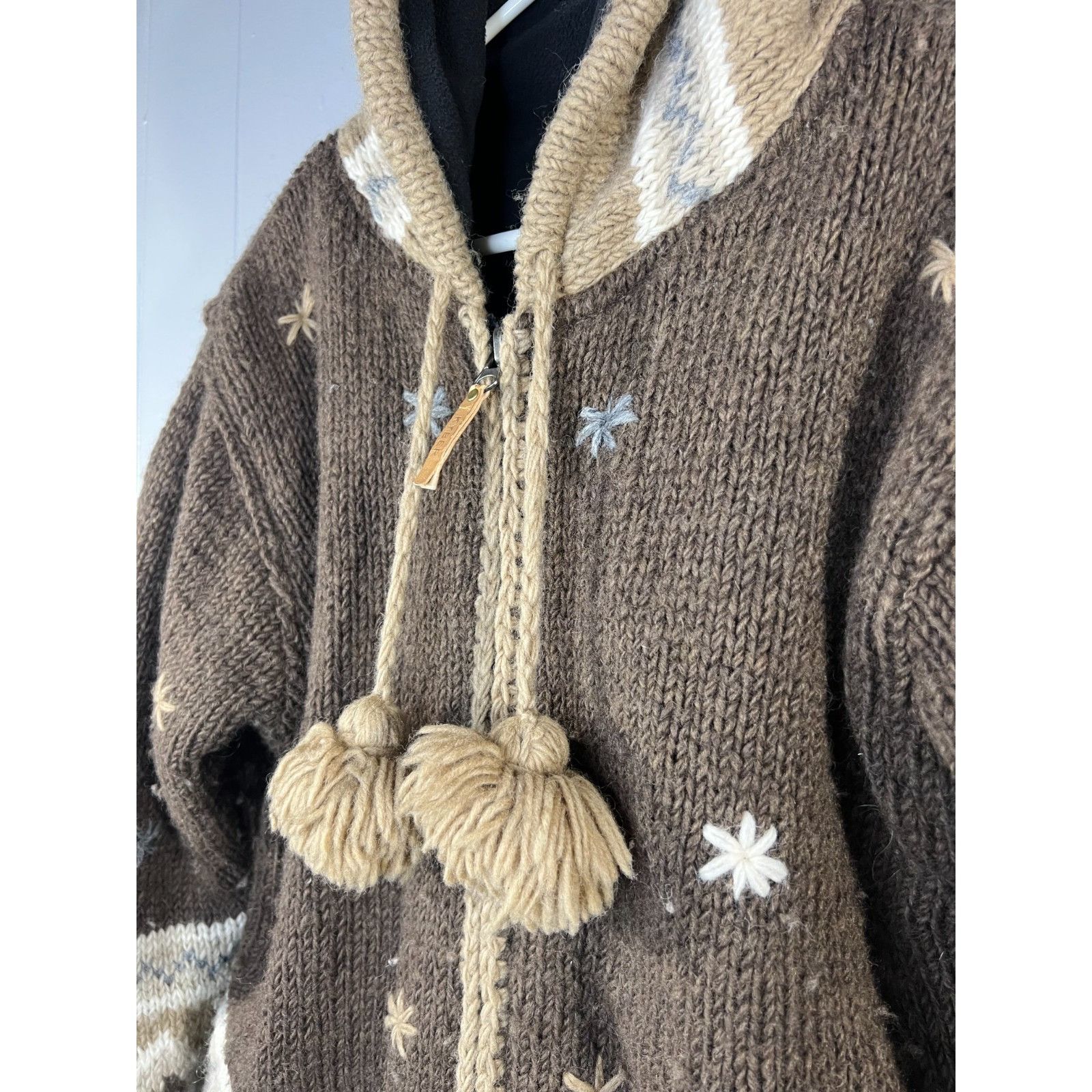 Other Kyber 100% Wool Outerwear Sweater Jacket Size MD Brown Hoode Size M / US 6-8 / IT 42-44 - 3 Thumbnail