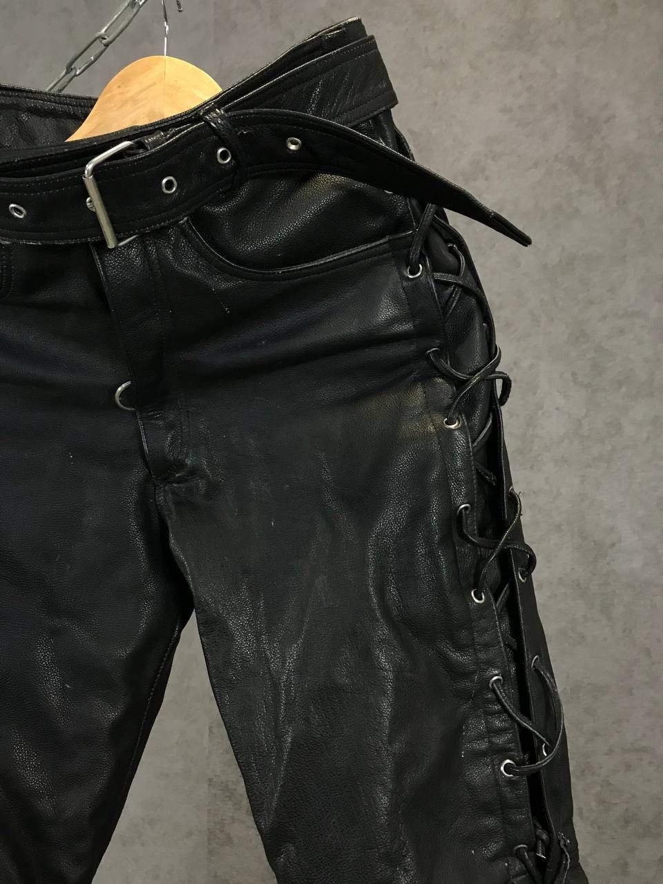 Leather Leather hype Y2K Travis Scott style pants Size US 30 / EU 46 - 2 Thumbnail