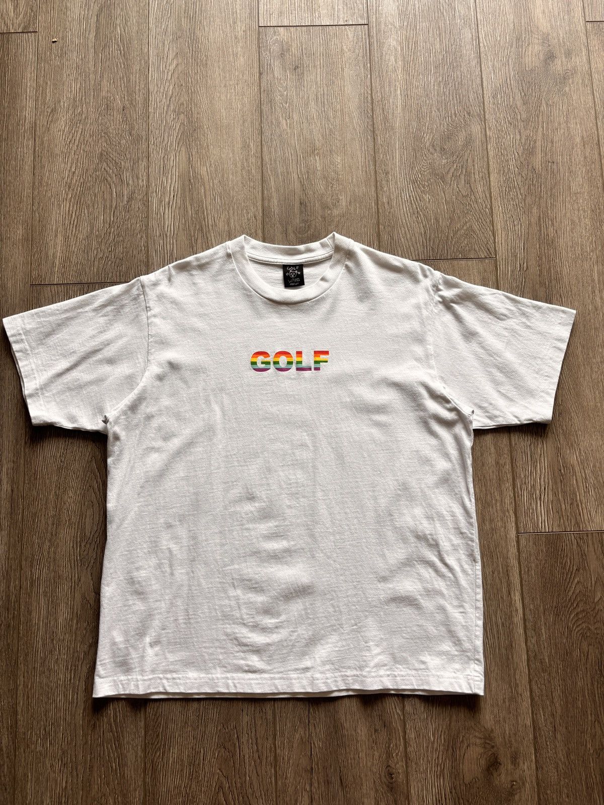 Golf Wang Golf Wang Pride Rainbow Logo T-Shirt in White Size US M / EU 48-50 / 2 - 1 Thumbnail