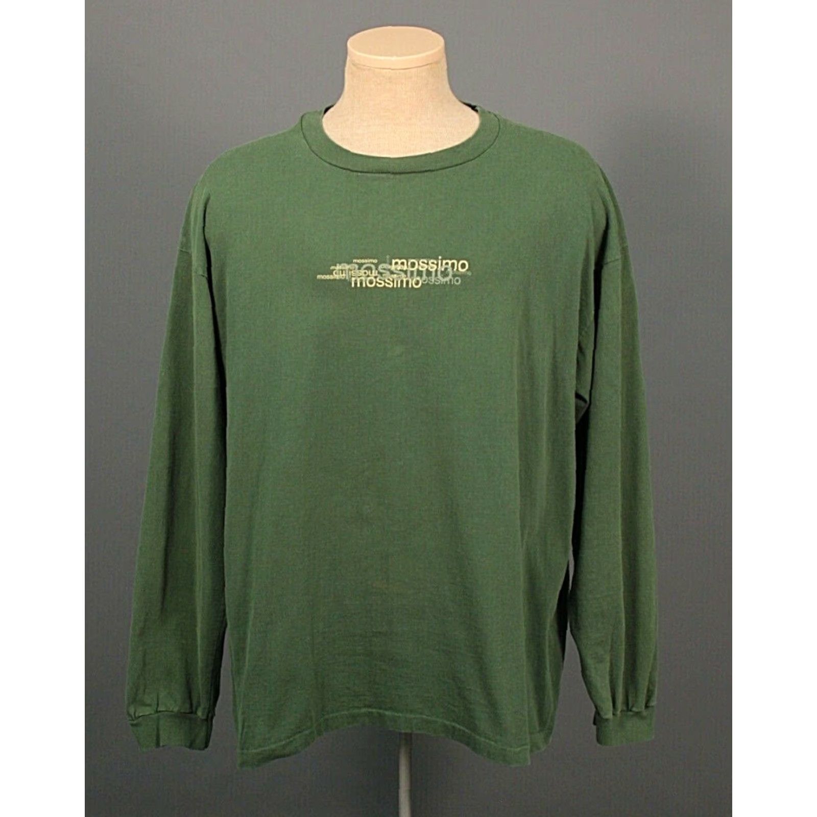 Mossimo Mossimo Shirt XL Green 1990s T-Shirt Cotton Long Sleeve Vintage Mens Size US XL / EU 56 / 4 - 2 Thumbnail