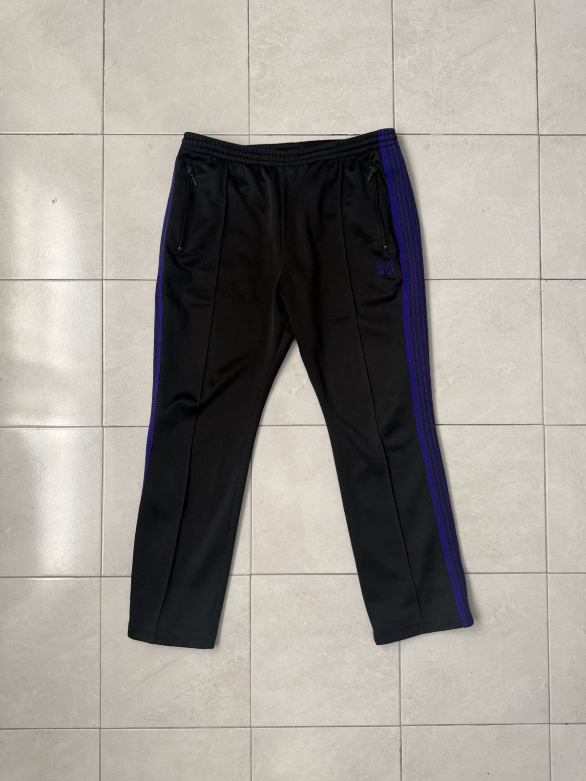 Needles Poly Black/Purple TrackPants