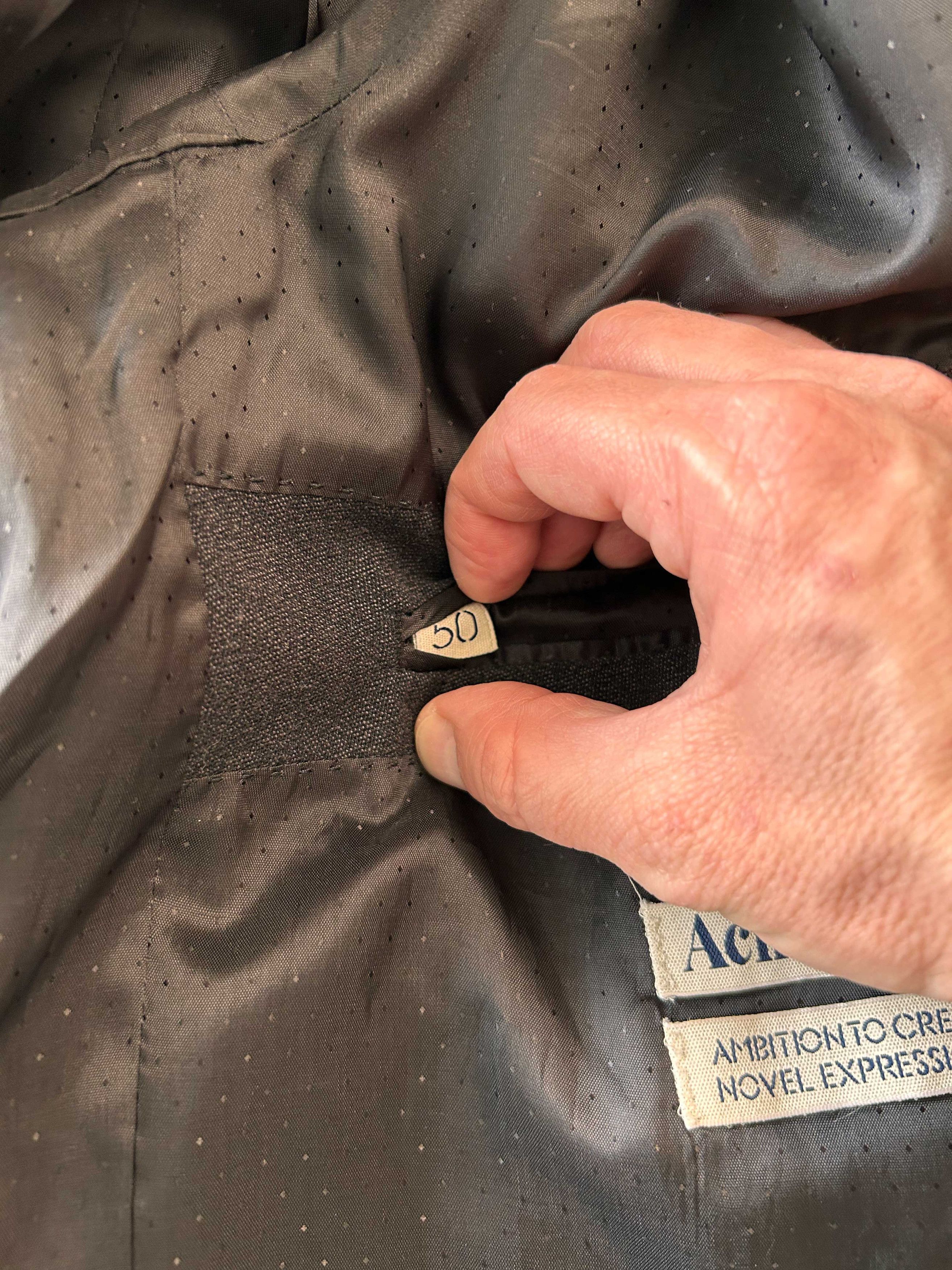 Acne Studios Anthracite wool combination double breasted blazer Size 50S - 4 Thumbnail