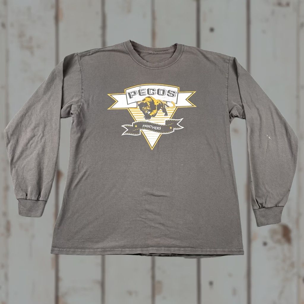 Vintage VINTAGE Pecos Panthers Long Sleeve Shirt Unbranded Gray L Men Size US L / EU 52-54 / 3 - 1 Thumbnail