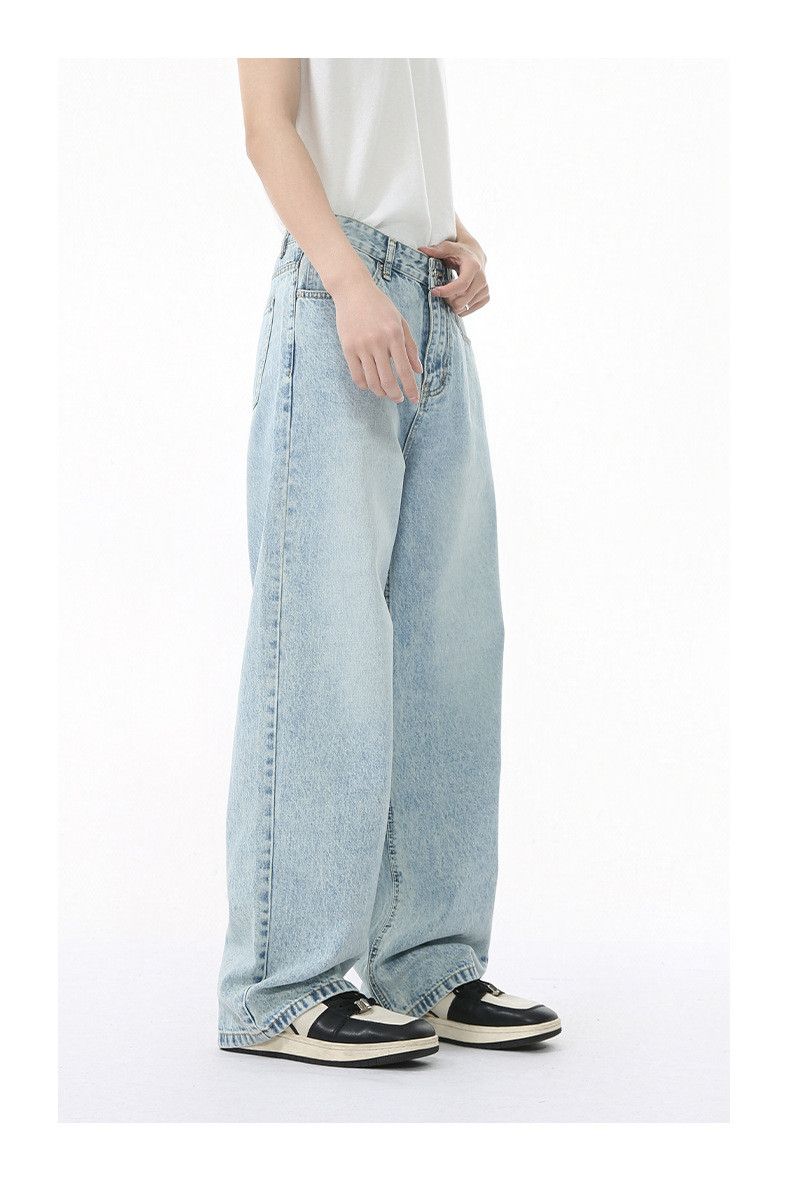 Japanese Brand × Jean Japanese retro light blue all-match straight casual jeans Size US 32 / EU 48 - 4 Thumbnail