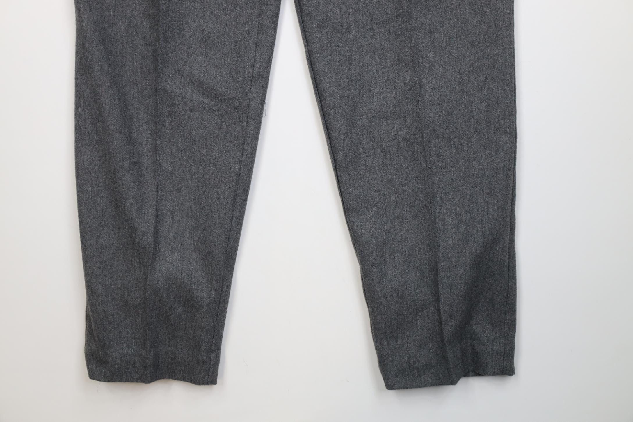 Vintage Vintage 70s 80s Streetwear Wool Tapered Leg Chino Pants Gray Size 32" / US 10 / IT 46 - 4 Thumbnail