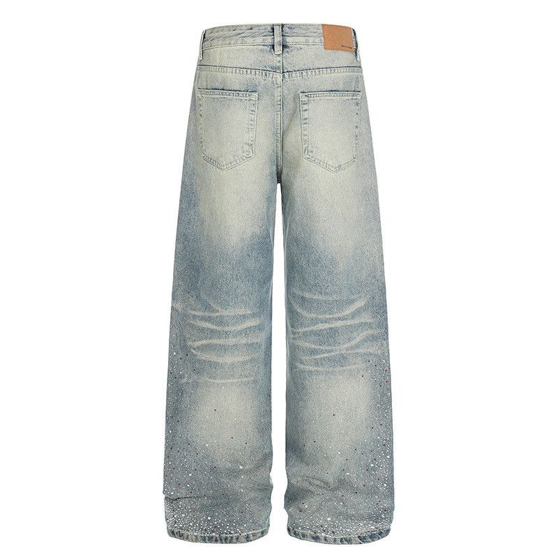 Jean American retro whiskering ink wash jeans for men Size US 32 / EU 48 - 2 Thumbnail