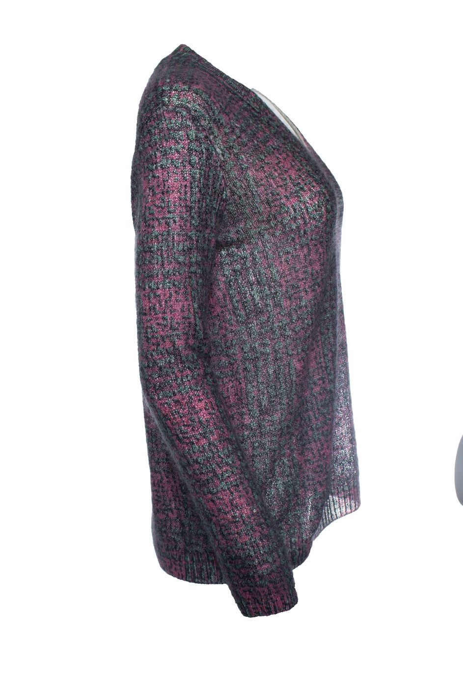 Prada Prada, pink and green printed v neck sweater Size M / US 6-8 / IT 42-44 - 4 Thumbnail