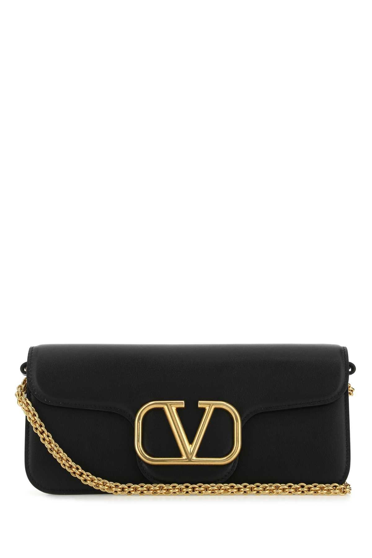 Valentino Black Leather Locã² Handbag Size ONE SIZE - 1 Thumbnail