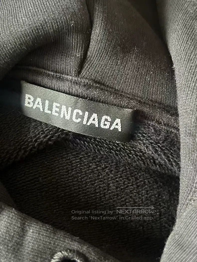 Balenciaga Balenciaga Black Hooded Sweatshirt XXS Size US XXS / EU 40 - 3 Thumbnail