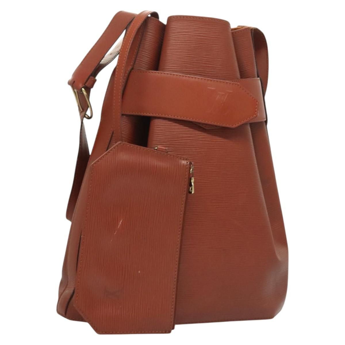 LOUIS VUITTON Epi Sac Depaule GM Shoulder Bag Brown M80193