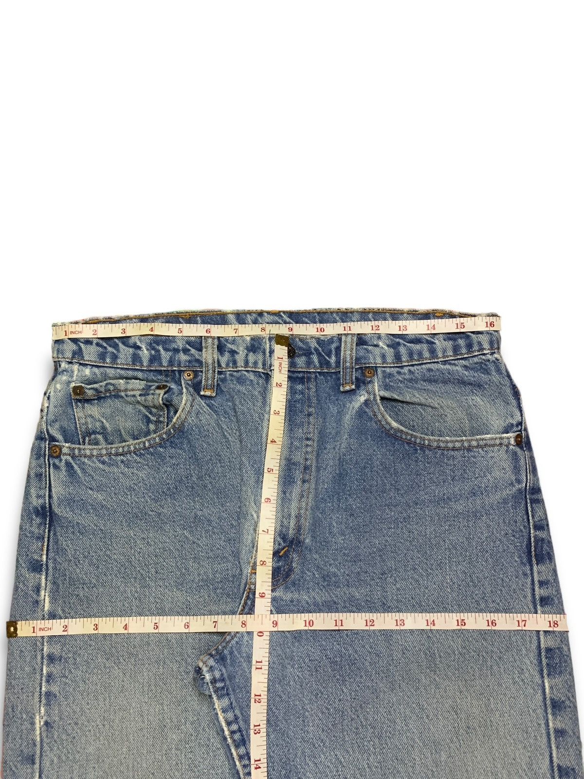 Levi's × Levi's Vintage Clothing Vintage 90s Levis 505 Blue Wash Distressed Ripped Jeans Size US 33 - 10 Thumbnail