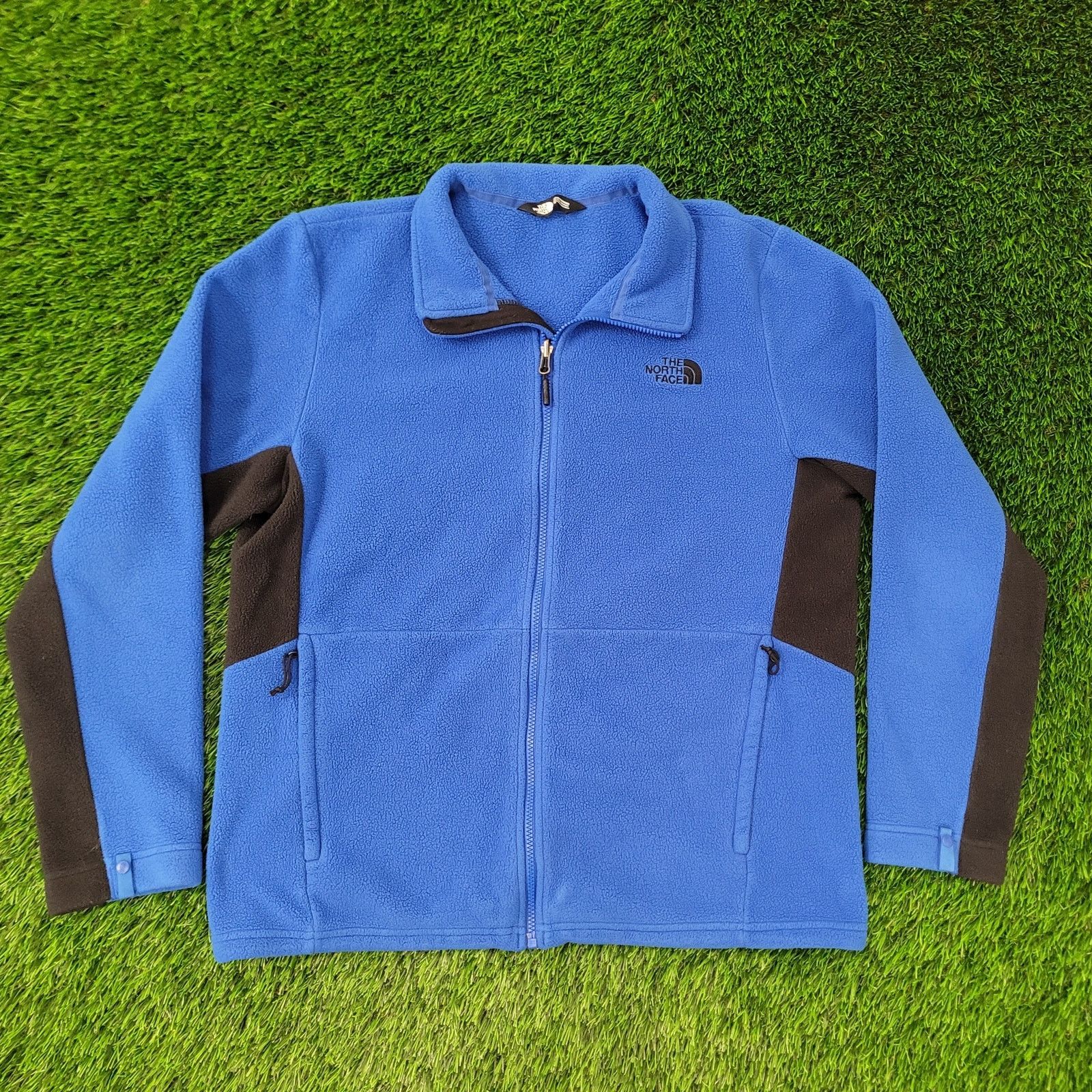 The North Face VTG North-Face Fuzzy Fleece Zip Jacket Large 23x26 Blue Y2K Size US L / EU 52-54 / 3 - 1 Thumbnail