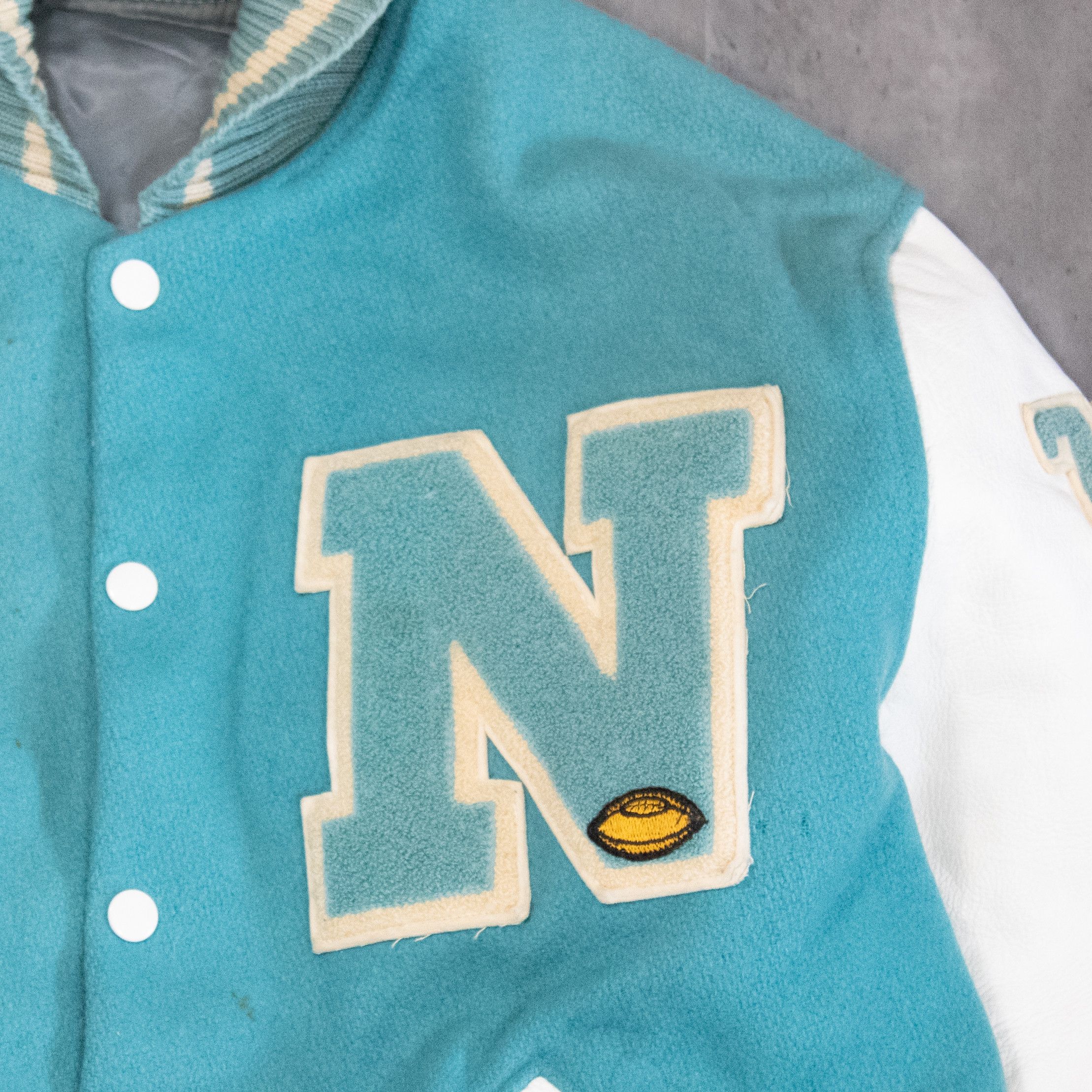 Vintage Vintage 1970’s Chainstitch Cowhide Leather Varsity Jacket Size US L / EU 52-54 / 3 - 3 Thumbnail