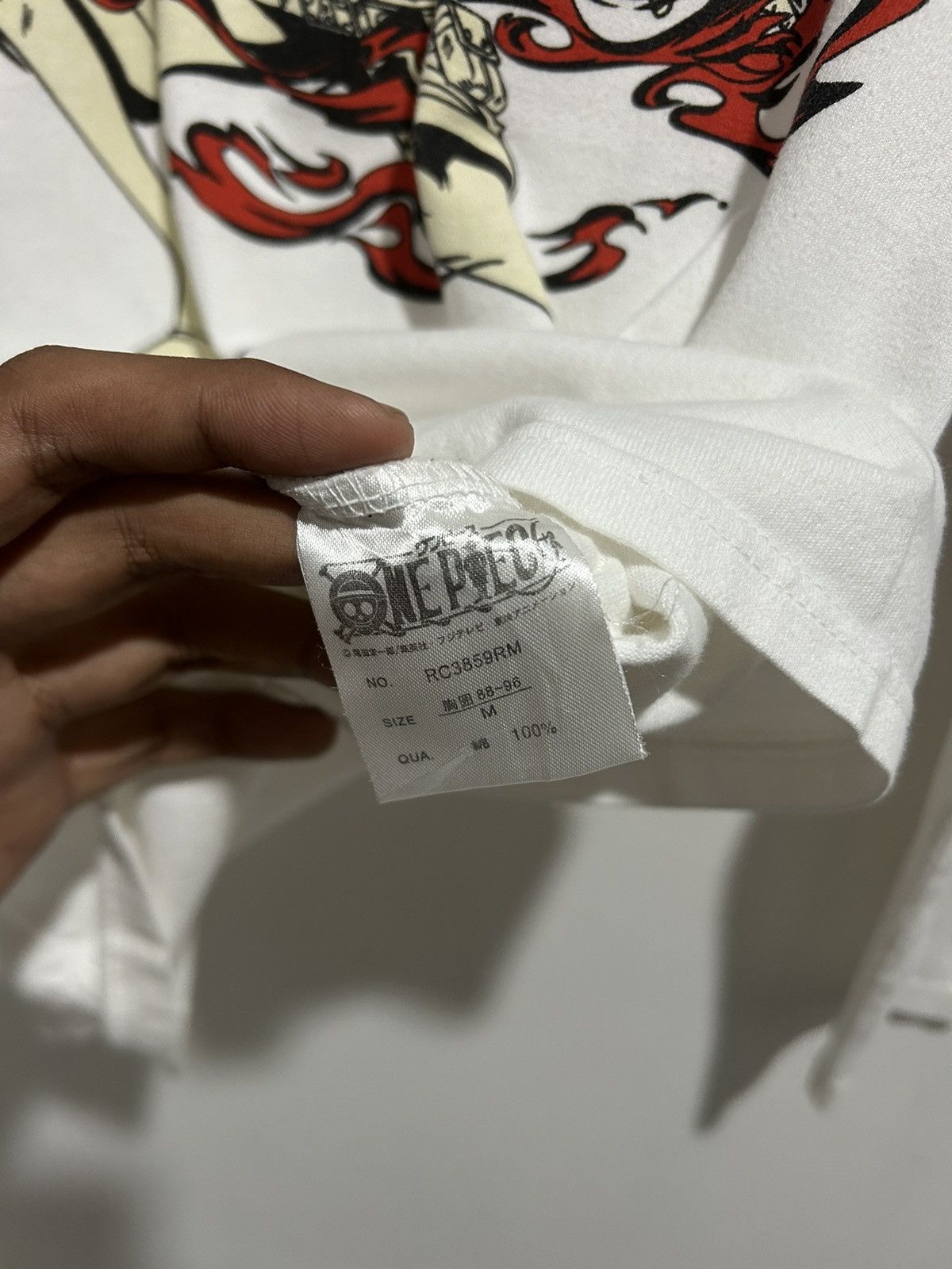Anime One Piece x Rimaster Portgas D Ace Anime Flame Sleeve Tee Size US M / EU 48-50 / 2 - 7 Thumbnail