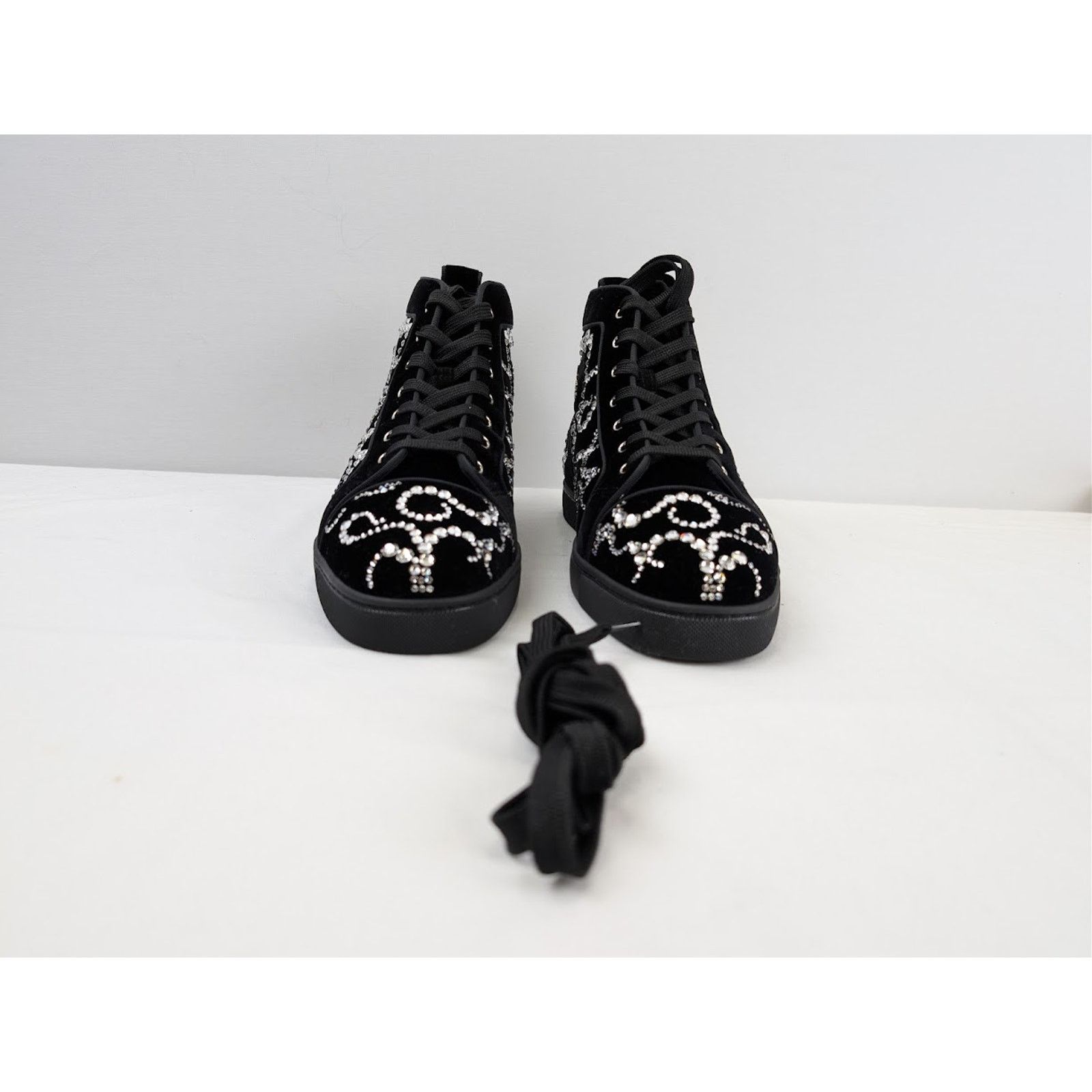 Christian Louboutin o1rshd1 Octolouis Strass Sneakers in Black/Crystal Size US 9 / EU 42 - 8 Thumbnail