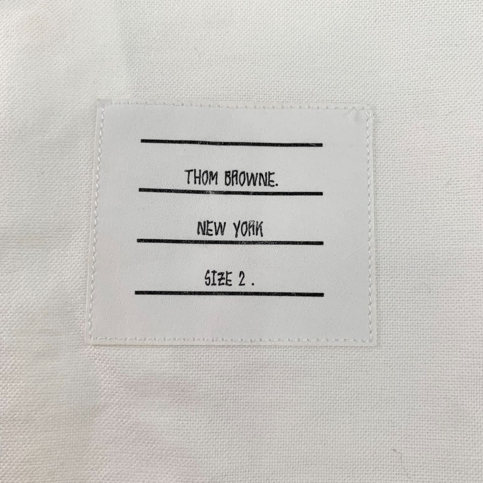 Thom Browne Thom Browne White Shirt With Embroidered Whale Detail Pocket Size US M / EU 48-50 / 2 - 5 Thumbnail